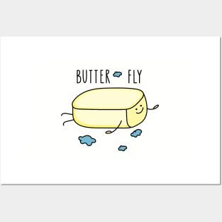 Funny flying butter Posters and Art